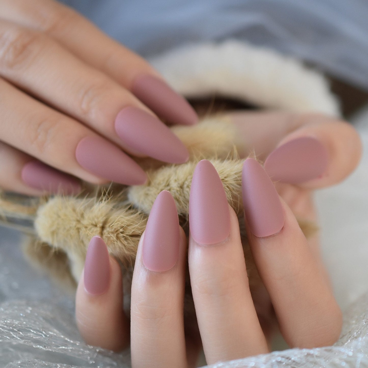 Timeless Nude Glamour Nails