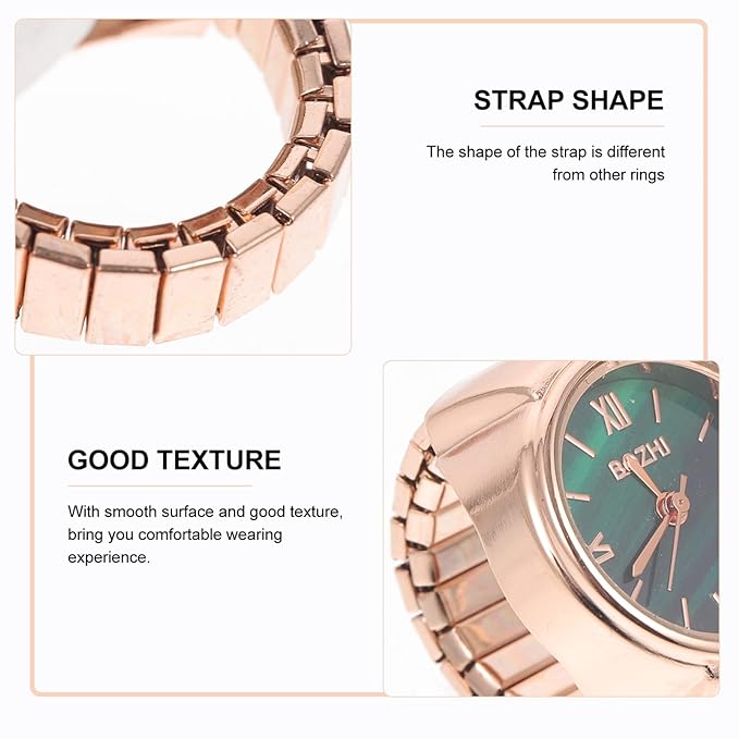 Finger Ring Watch with Adjustable Strap