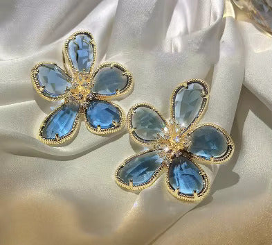 Luxury Crystal Flower Earrings