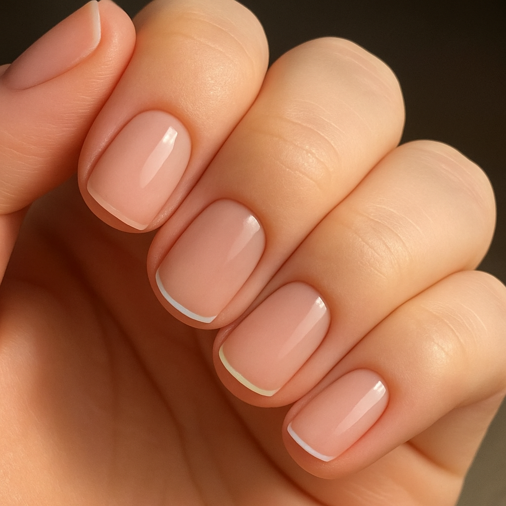 French Rainbow Tips Nails