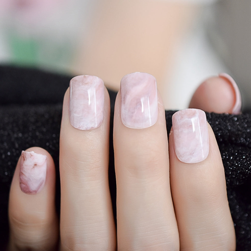 Glowy Marble Nails