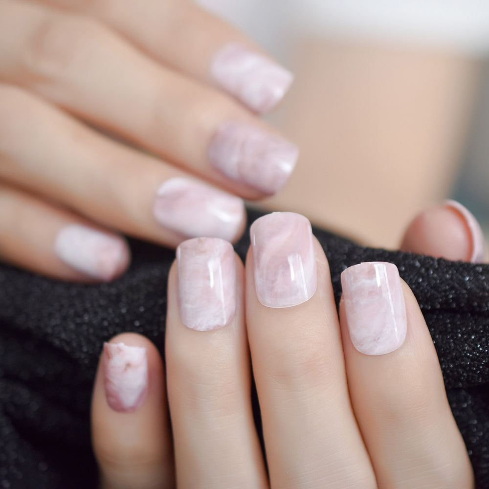 Glowy Marble Nails