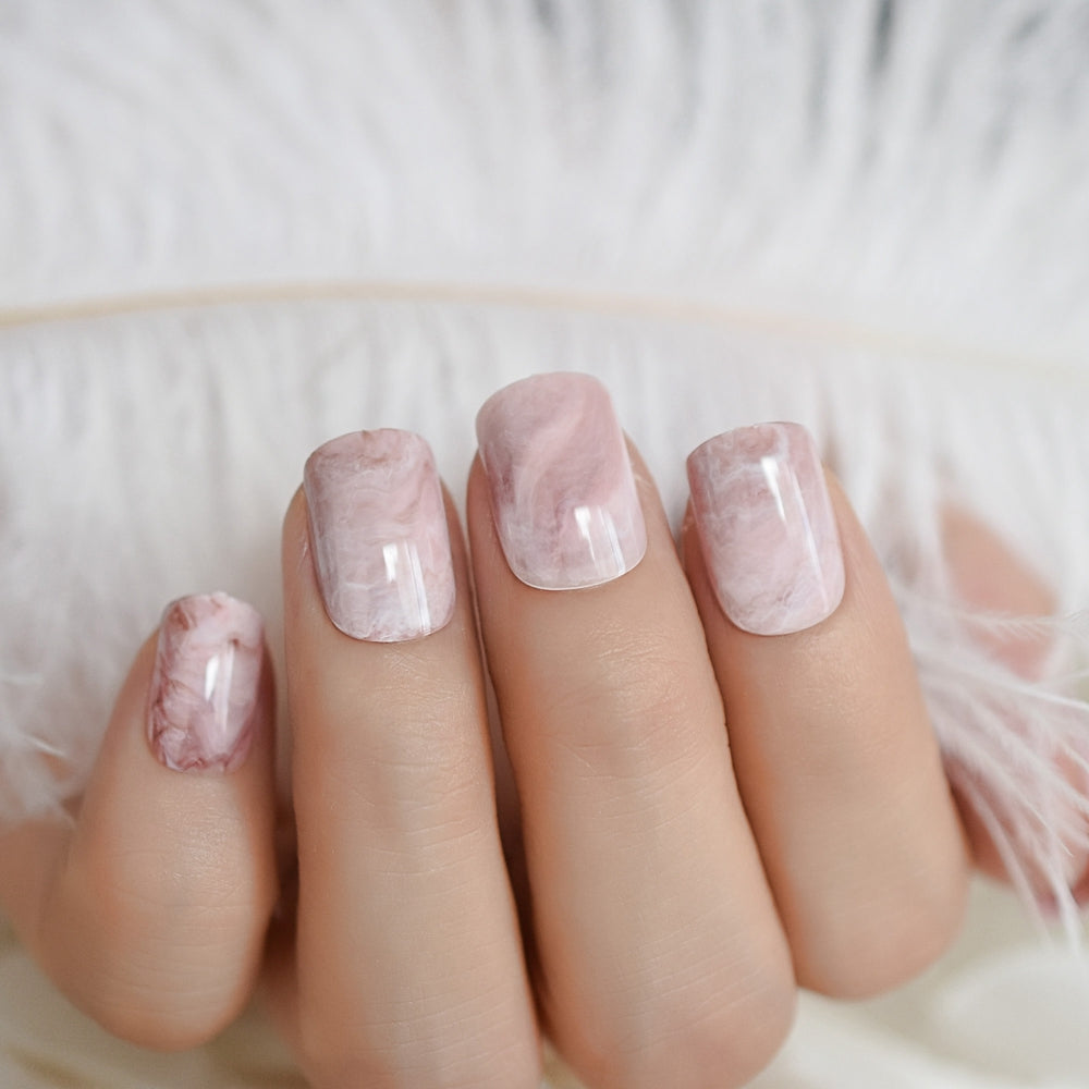 Glowy Marble Nails