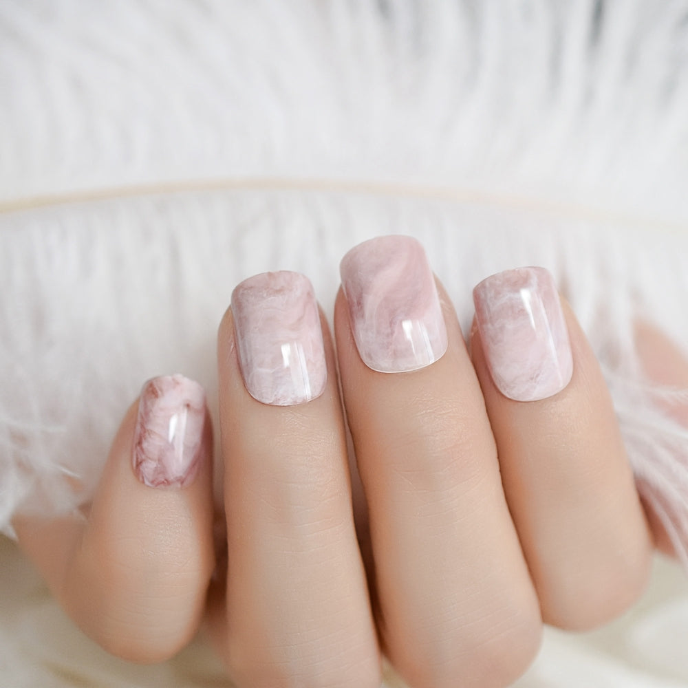 Glowy Marble Nails