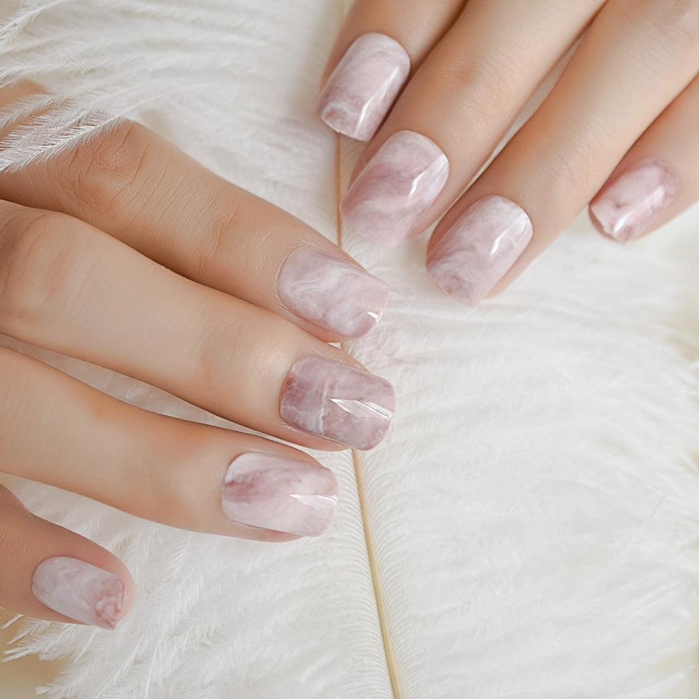 Glowy Marble Nails
