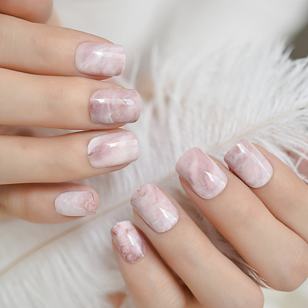 Glowy Marble Nails