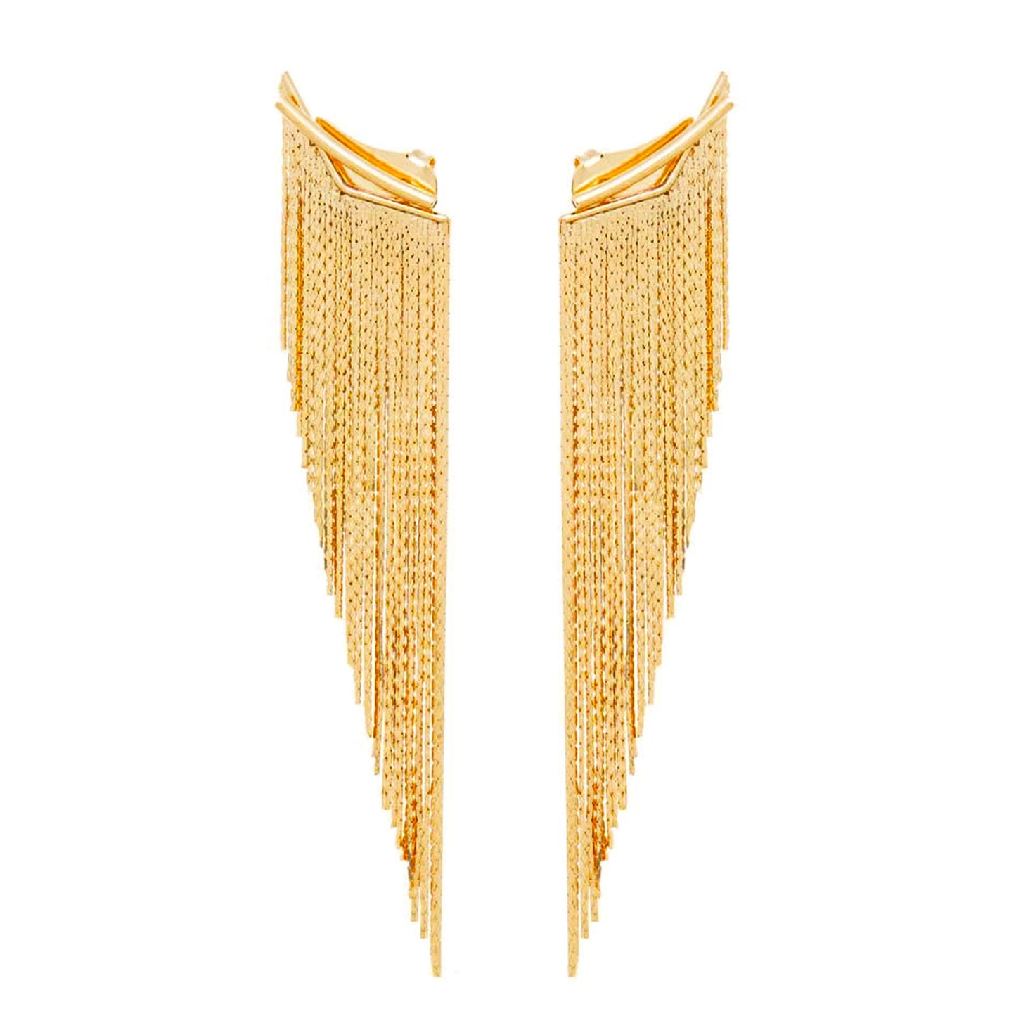 Luxury Gold Fringe Earrings