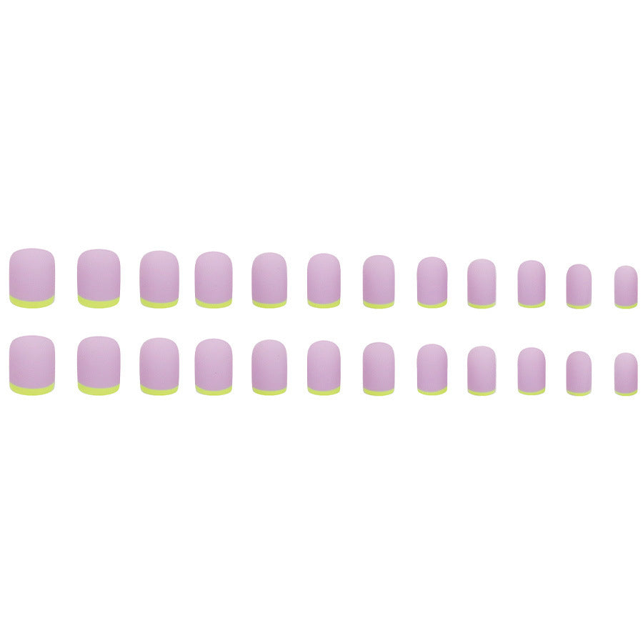 Neon Aura Tips artificial nails in vibrant neon shades for a bold glowing manicure look
