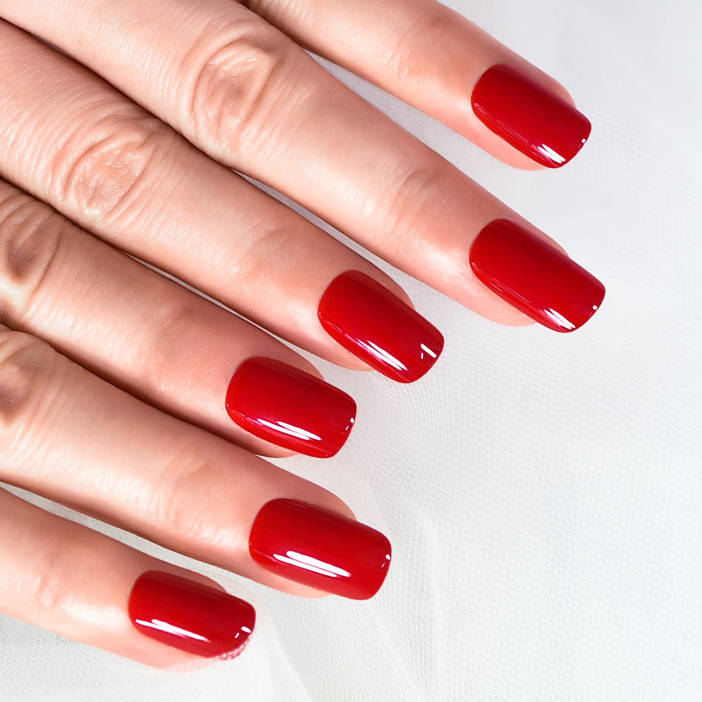 Red Ruby Square Nails