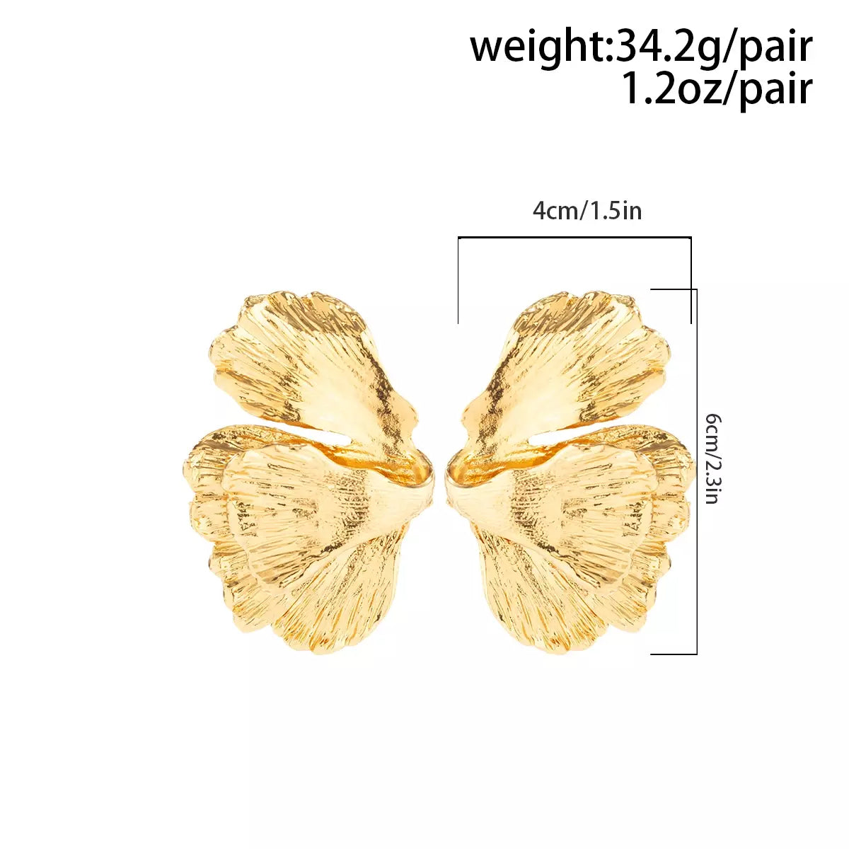 Luxury Petal Flower Stud Earrings