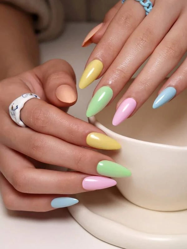 Dreamy Delight Rainbow Nails