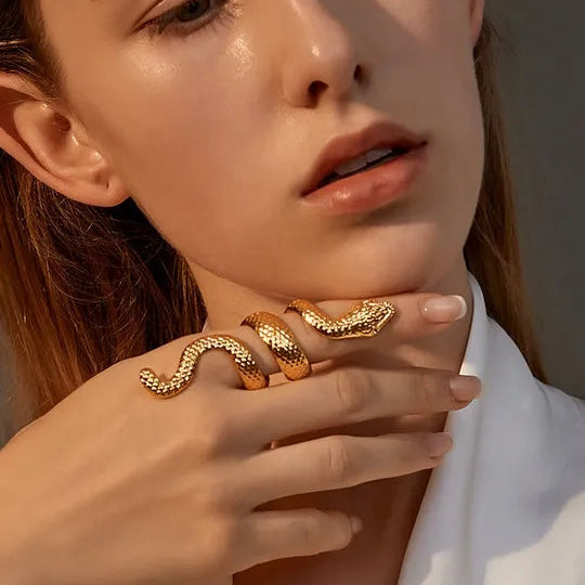Animal print ring set for women – bold statement rings with wild texture | Beauth India