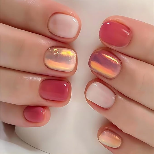 Blush & Shine Nails