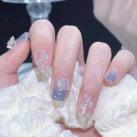 Butterfly Blue Nails