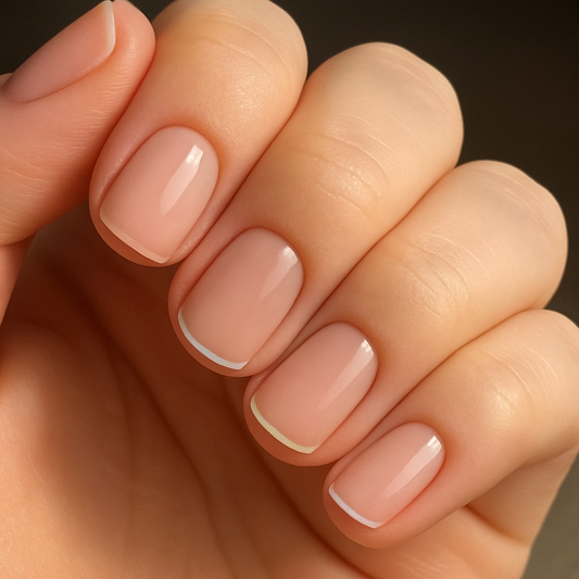 French Rainbow Tips Nails