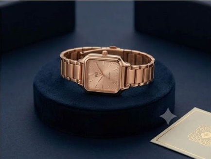 Luxury Rose Gold Square Bracelet Watch