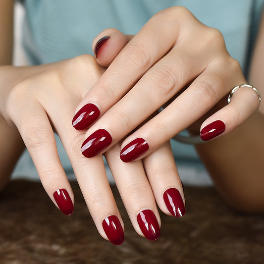Wine Swirl Nails