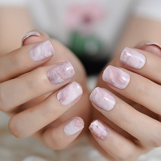 Glowy Marble Nails