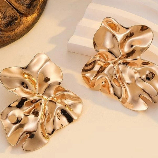 Geometric dangle earrings with bold angular design – trendy fashion jewellery for women | Beauth India