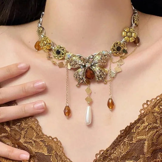 Rhinestone Choker Necklace - Beauth