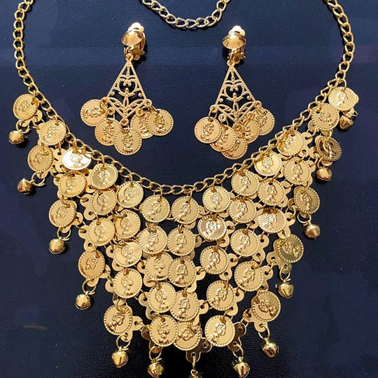 Portrait necklace set with elegant pendant design for women – fashion jewellery by Beauth