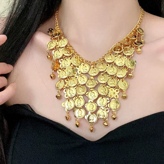 Portrait necklace set with elegant pendant design for women – trendy fashion jewellery