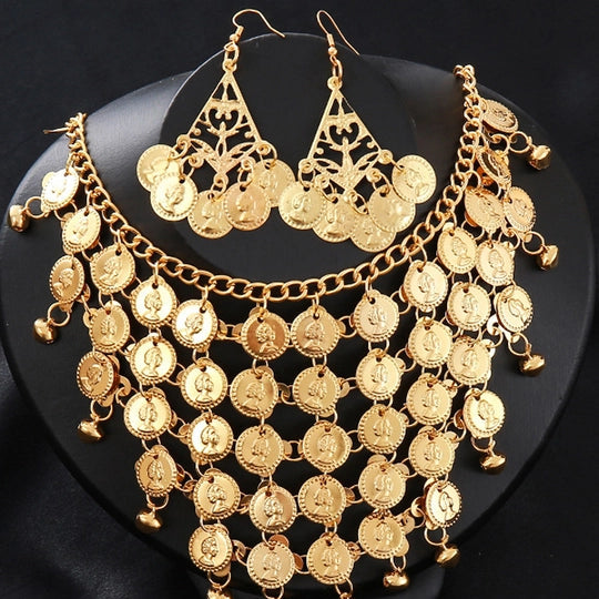 Portrait necklace set with elegant pendant design for women – fashion jewellery by Beauth