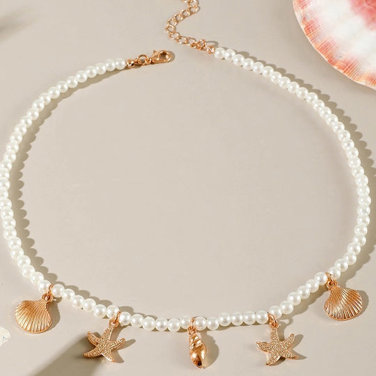 Starfish pendant necklace set for women – stylish beach-themed fashion jewellery | Beauth India
