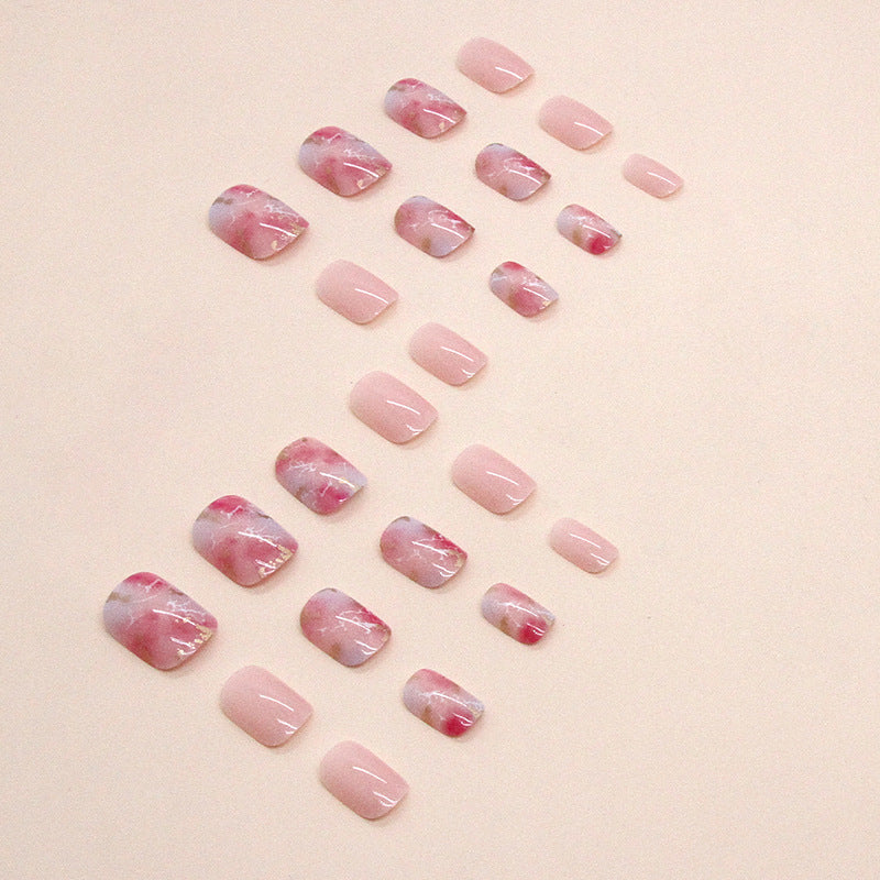 Pink Stone Nails