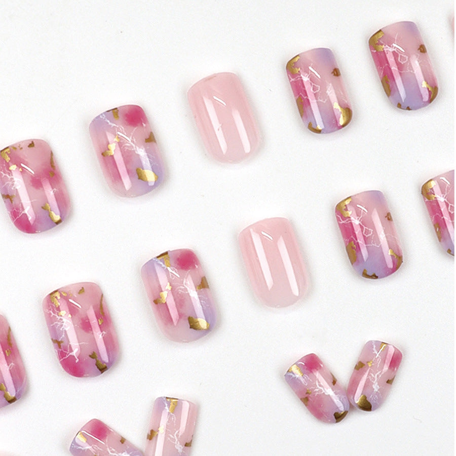 Pink Stone Nails