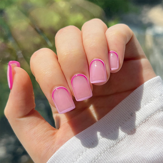 Pink Pop Tips Nails